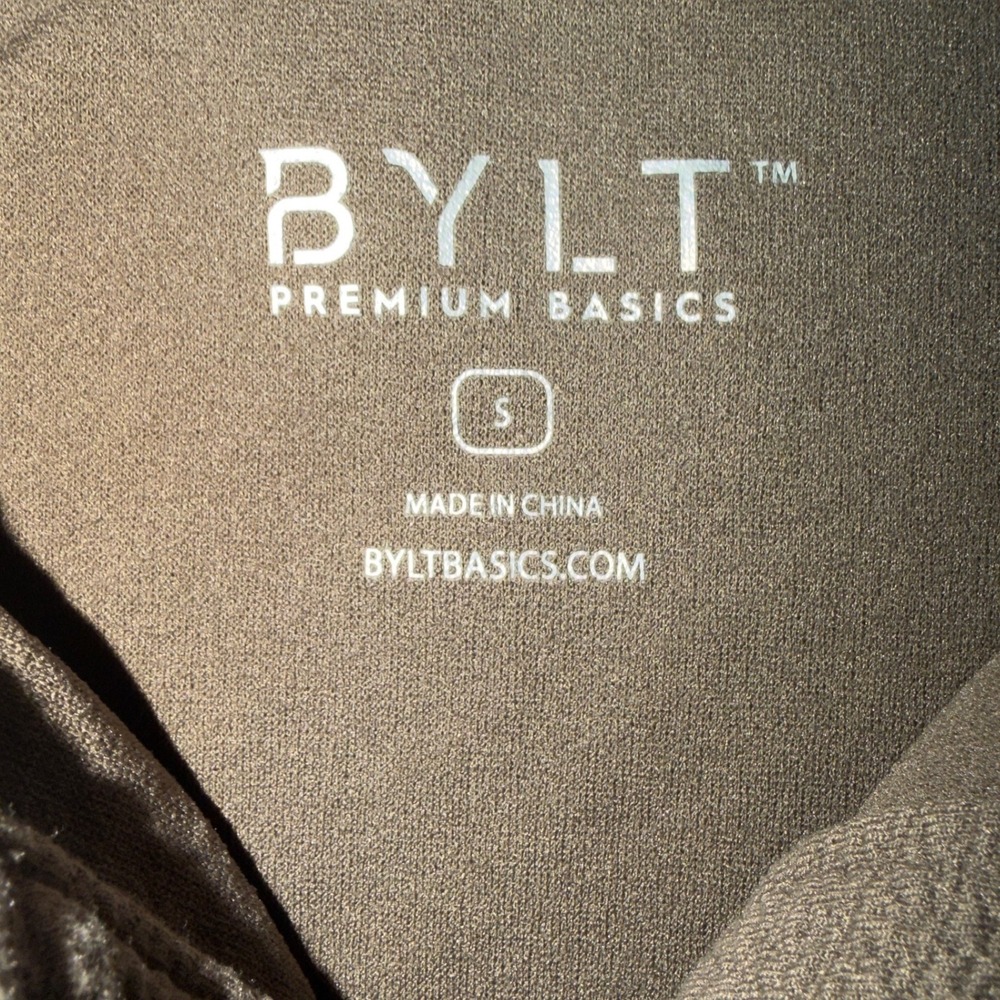 BYLT Serene Shacket Womens Small Dark Taupe Button Front Overshirt - Picture 3 of 11